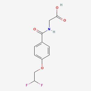 molecular formula C11H11F2NO4 B1401560 n-[4-(2,2-Difluoroethoxy)benzoyl]glycine CAS No. 921623-05-4