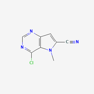 4-Chloro-5-methyl-5H-pyrrolo[3,2-D]pyrimidine-6-carbonitrile