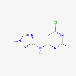molecular formula C8H7Cl2N5 B1401566 2,6-Dichloro-N-(1-methyl-1H-imidazol-4-yl)pyrimidin-4-amine CAS No. 1208893-80-4