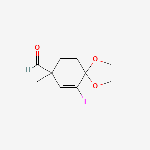 6-Iodo-8-methyl-1,4-dioxaspiro[4.5]dec-6-ene-8-carbaldehyde