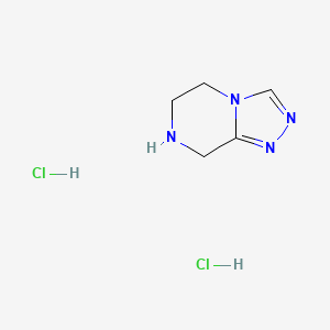 molecular formula C5H10Cl2N4 B1401573 5,6,7,8-Tetrahydro[1,2,4]triazolo[4,3-a]pyrazine dihydrochloride CAS No. 1429056-45-0