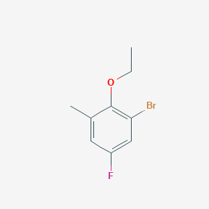 molecular formula C9H10BrFO B14015736 1-Bromo-2-ethoxy-5-fluoro-3-methylbenzene 