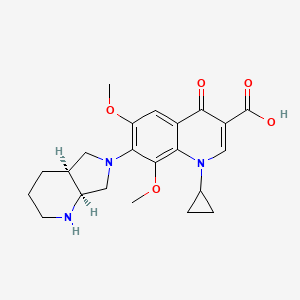 molecular formula C22H27N3O5 B1401584 6,8-Dimethoxymoxifloxacin CAS No. 1029364-73-5
