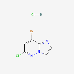 molecular formula C6H4BrCl2N3 B1401586 8-Bromo-6-chloroimidazo[1,2-b]pyridazine hydrochloride CAS No. 933034-89-0