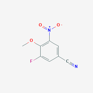 molecular formula C8H5FN2O3 B1401591 3-Fluoro-4-methoxy-5-nitrobenzonitrile CAS No. 1255783-15-3
