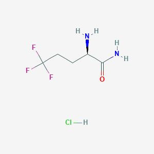 molecular formula C5H10ClF3N2O B1401595 (R)-2-Amino-5,5,5-trifluoropentanamide hydrochloride CAS No. 1146699-58-2