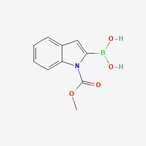 molecular formula C10H10BNO4 B1401612 (1-(Methoxycarbonyl)-1H-indol-2-yl)boronic acid CAS No. 1001162-89-5