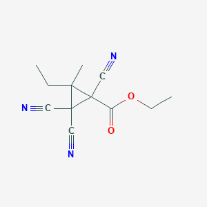 Ethyl 1,2,2-tricyano-3-ethyl-3-methylcyclopropanecarboxylate