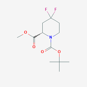 molecular formula C12H19F2NO4 B14016197 (S)-1-tert-Butyl 2-methyl 4,4-difluoropiperidine-1,2-dicarboxylate 