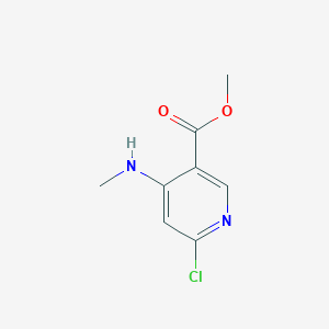 molecular formula C8H9ClN2O2 B1401637 6-氯-4-(甲基氨基)吡啶-3-甲酸甲酯 CAS No. 1404095-41-5
