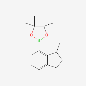 4,4,5,5-Tetramethyl-2-(3-methyl-2,3-dihydro-1H-inden-4-yl)-1,3,2-dioxaborolane