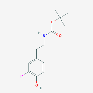 molecular formula C13H18INO3 B140165 叔丁基-4-羟基-3-碘苯乙基氨基甲酸酯 CAS No. 788824-50-0