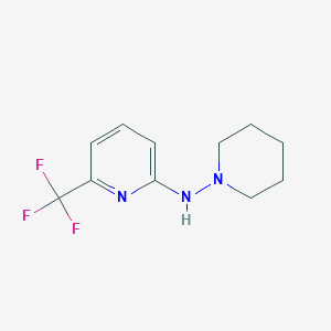 molecular formula C11H14F3N3 B1401651 N-(Piperidin-1-yl)-6-(trifluoromethyl)-pyridin-2-amine CAS No. 1558514-05-8