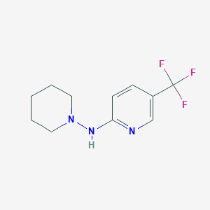 molecular formula C11H14F3N3 B1401659 N-(Piperidin-1-yl)-5-(trifluoromethyl)-pyridin-2-amine CAS No. 1551846-40-2