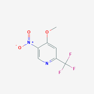 molecular formula C7H5F3N2O3 B1401661 4-甲氧基-5-硝基-2-(三氟甲基)吡啶 CAS No. 1588441-18-2