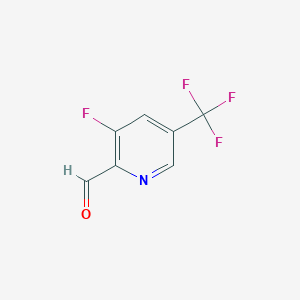 molecular formula C7H3F4NO B1401662 3-Fluoro-5-(trifluoromethyl)picolinaldehyde CAS No. 1227499-98-0