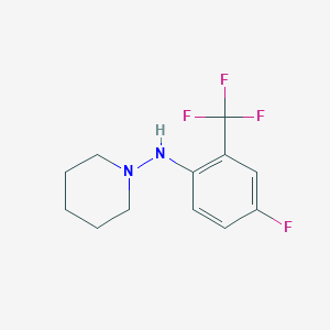 molecular formula C12H14F4N2 B1401663 N-(4-Fluoro-2-(trifluoromethyl)-phenyl)piperidin-1-amine CAS No. 1707358-11-9