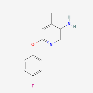 molecular formula C12H11FN2O B14016653 6-(4-Fluorophenoxy)-4-methylpyridin-3-amine 