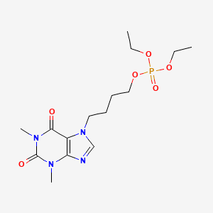 4-(1,3-Dimethyl-2,6-dioxopurin-7-yl)butyl diethyl phosphate