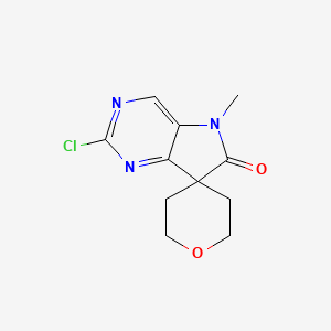 2'-Chloro-5'-methyl-2,3,5,6-tetrahydrospiro[pyran-4,7'-pyrrolo[3,2-d]pyrimidin]-6'(5'H)-one