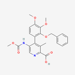 4-(3,4-Dimethoxy-2-phenylmethoxyphenyl)-5-(methoxycarbonylamino)-3-methylpyridine-2-carboxylic acid