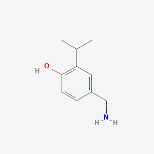 molecular formula C10H15NO B14016754 4-(Aminomethyl)-2-isopropylphenol 