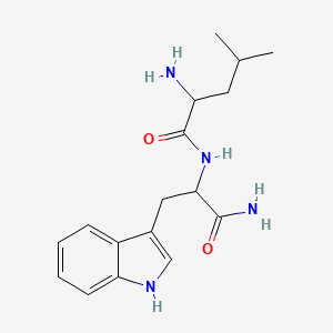 molecular formula C17H24N4O2 B14016759 2-amino-N-[1-amino-3-(1H-indol-3-yl)-1-oxopropan-2-yl]-4-methylpentanamide CAS No. 47295-55-6