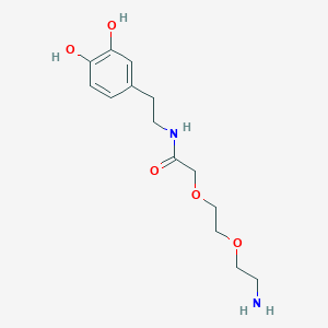 molecular formula C14H22N2O5 B14016782 Dopamine-PEG-NH2 