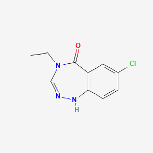 5H-1,2,4-Benzotriazepin-5-one, 1,4-dihydro-7-chloro-4-ethyl-