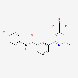 molecular formula C20H14ClF3N2O B1401680 N-(4-Chloro-phenyl)-3-(6-methyl-4-trifluoromethyl-pyridin-2-yl)-benzamide CAS No. 1311279-96-5