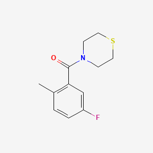 molecular formula C12H14FNOS B14016807 (5-Fluoro-2-methylphenyl)(thiomorpholino)methanone 