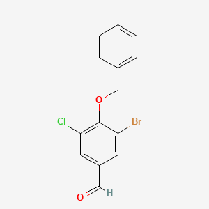 3-Bromo-5-chloro-4-(phenylmethoxy)benzaldehyde