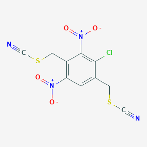 (2-Chloro-3,5-dinitro-1,4-phenylene)bis(methylene) bis(thiocyanate)