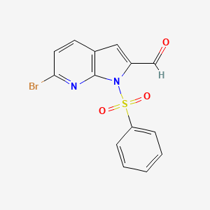 6-Bromo-1-(phenylsulfonyl)-1H-pyrrolo[2,3-B]pyridine-2-carbaldehyde