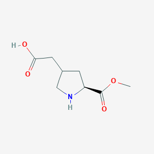 2-((5S)-5-(methoxycarbonyl)pyrrolidin-3-yl)acetic acid