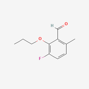 molecular formula C11H13FO2 B14017035 3-Fluoro-6-methyl-2-propoxybenzaldehyde 