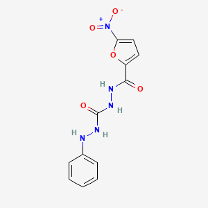 molecular formula C12H11N5O5 B14017058 5-Nitro-N'-(2-phenylhydrazinecarbonyl)furan-2-carbohydrazide CAS No. 91843-84-4