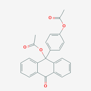 molecular formula C24H18O5 B14017060 4-[9-(Acetyloxy)-10-oxo-9,10-dihydroanthracen-9-yl]phenyl acetate CAS No. 5437-92-3