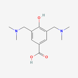 molecular formula C13H20N2O3 B14017114 3,5-Bis((dimethylamino)methyl)-4-hydroxybenzoic acid CAS No. 6333-24-0