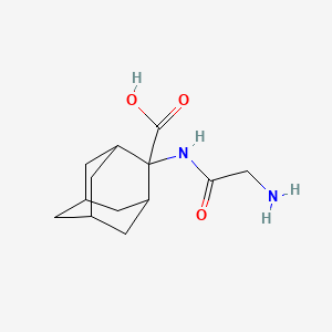 molecular formula C13H20N2O3 B14017121 Tricyclo[3.3.1.13,7]decane-2-carboxylicacid, 2-[(2-aminoacetyl)amino]- CAS No. 56643-66-4