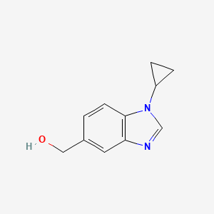 molecular formula C11H12N2O B14017144 (1-Cyclopropyl-1H-benzo[d]imidazol-5-yl)methanol 