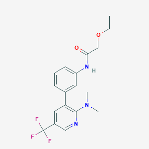 molecular formula C18H20F3N3O2 B1401715 N-[3-(2-Dimethylamino-5-trifluoromethyl-pyridin-3-yl)-phenyl]-2-ethoxy-acetamide CAS No. 1311278-24-6