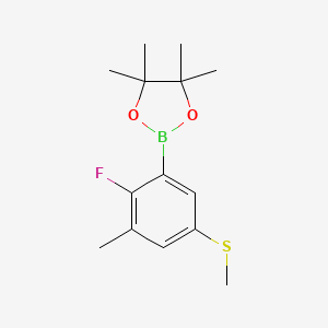 2-(2-Fluoro-3-methyl-5-(methylthio)phenyl)-4,4,5,5-tetramethyl-1,3,2-dioxaborolane