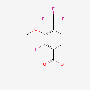 molecular formula C10H8F4O3 B14017280 Methyl 2-fluoro-3-methoxy-4-(trifluoromethyl)benzoate 