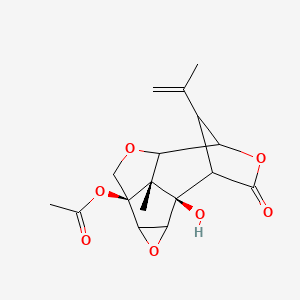 [(1R,5R,13R)-1-hydroxy-13-methyl-11-oxo-14-prop-1-en-2-yl-3,7,10-trioxapentacyclo[6.4.1.19,12.02,4.05,13]tetradecan-5-yl] acetate