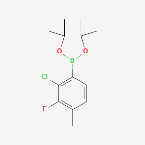 molecular formula C13H17BClFO2 B14017345 2-(2-Chloro-3-fluoro-4-methylphenyl)-4,4,5,5-tetramethyl-1,3,2-dioxaborolane 