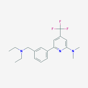 B1401737 [6-(3-Diethylaminomethyl-phenyl)-4-trifluoromethyl-pyridin-2-yl]-dimethyl-amine CAS No. 1311279-72-7