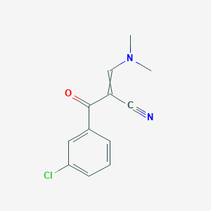 molecular formula C12H11ClN2O B14017436 (E)-2-(3-Chlorobenzoyl)-3-(dimethylamino)acrylonitrile 