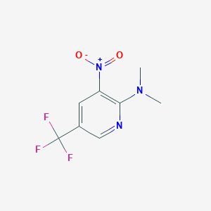 molecular formula C8H8F3N3O2 B1401748 二甲基-(3-硝基-5-三氟甲基吡啶-2-基)-胺 CAS No. 1311279-61-4