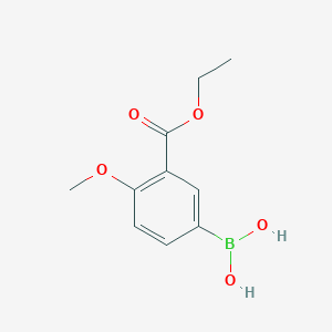 molecular formula C10H13BO5 B14017482 (3-(Ethoxycarbonyl)-4-methoxyphenyl)boronic acid 